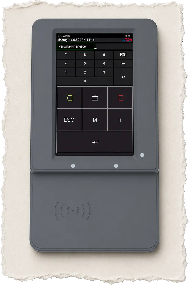 Datafox-Terminal EVO 5.0 Pure, eines der Modelle für die Testbox